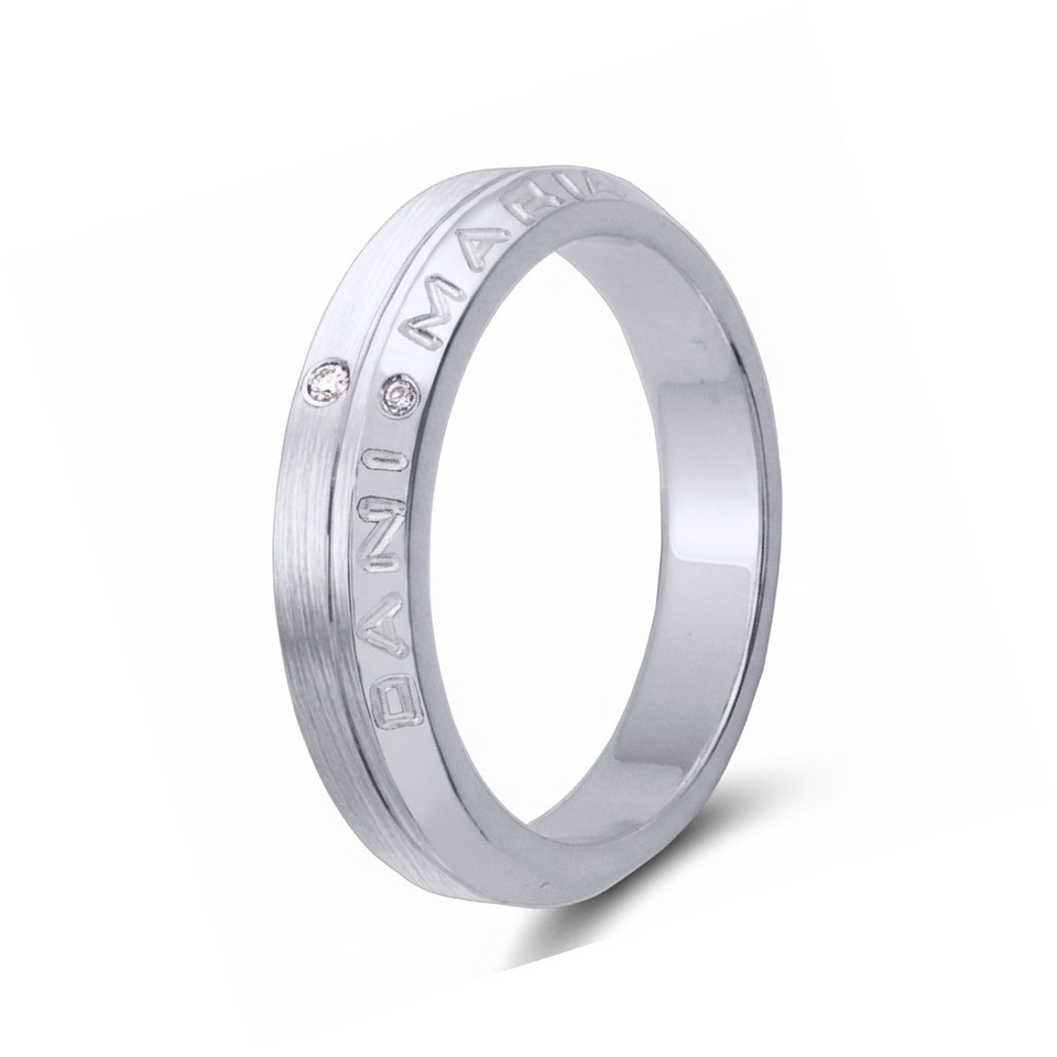 Alianza de oro 18k personalizada 16