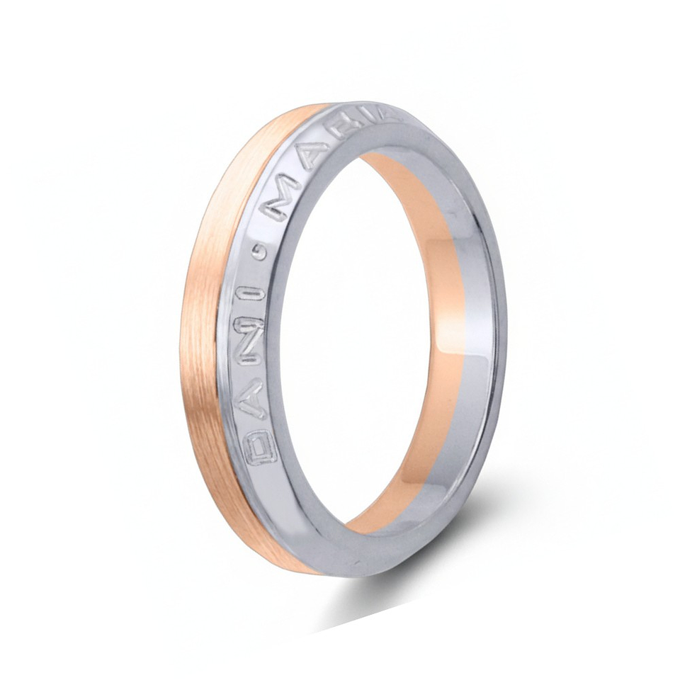 Alianza de oro 18k personalizada 38