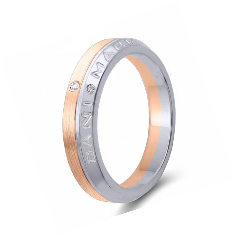 Alianza de oro 18k personalizada 8