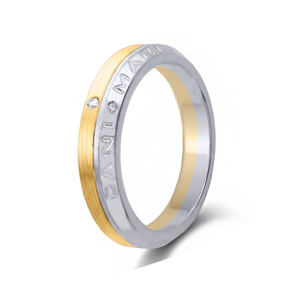 Alianza de oro 18k personalizada 44