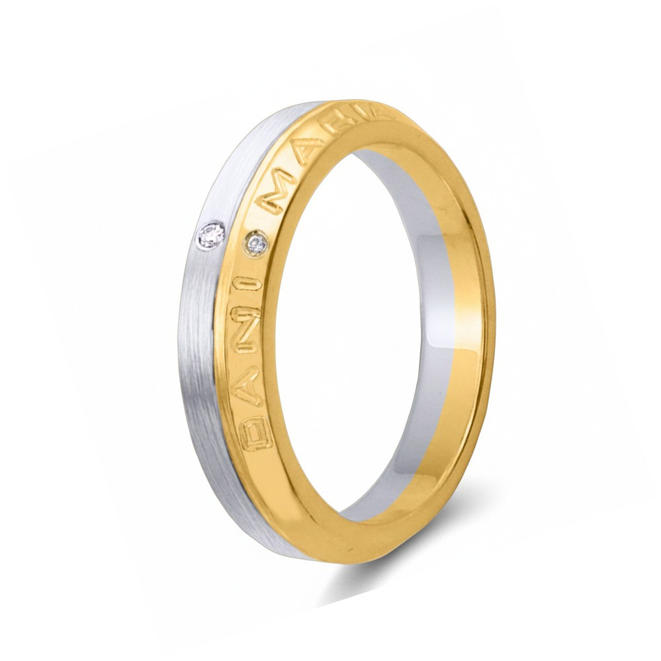 Alianza de oro 18k personalizada 48