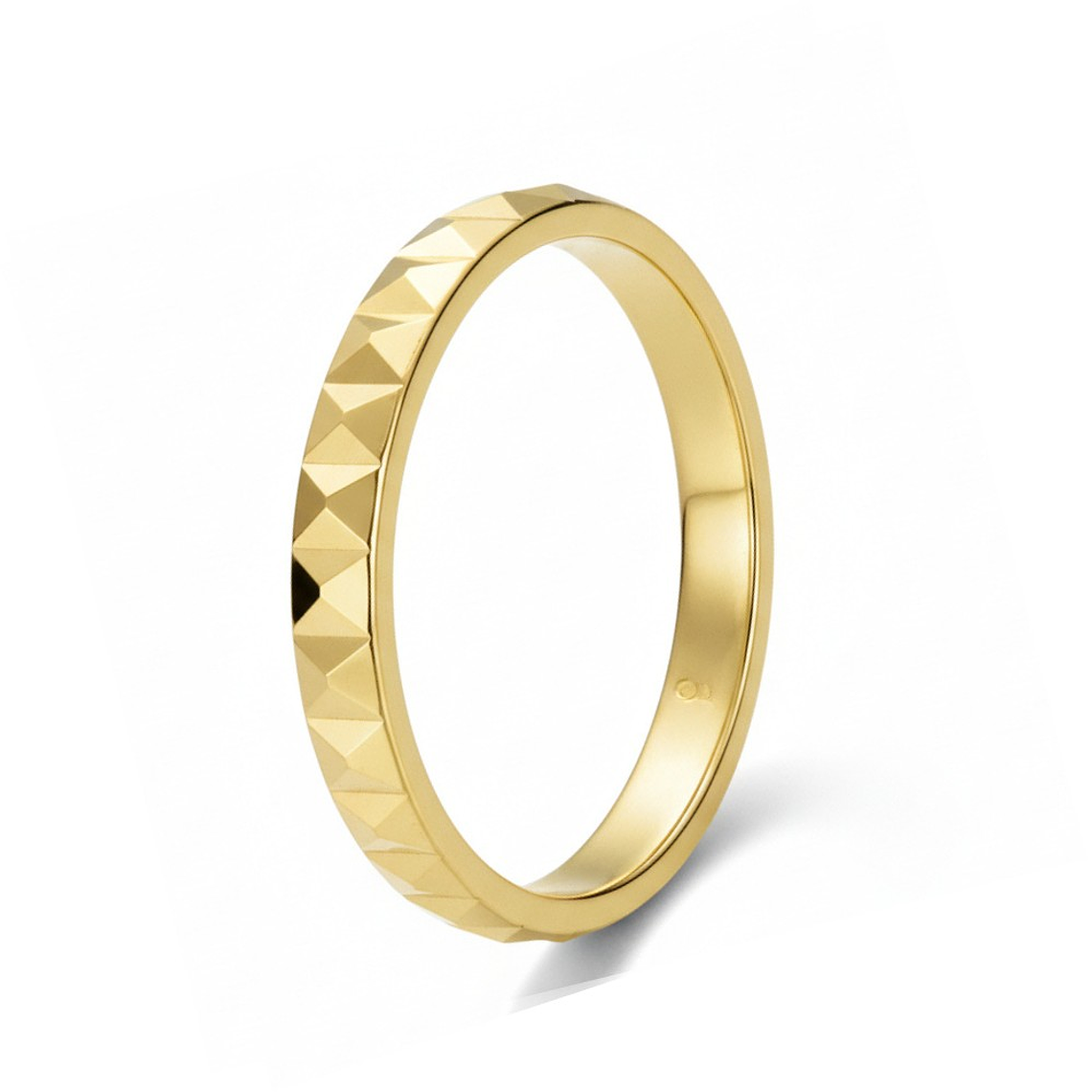 Alianza de oro 18k cubic  1