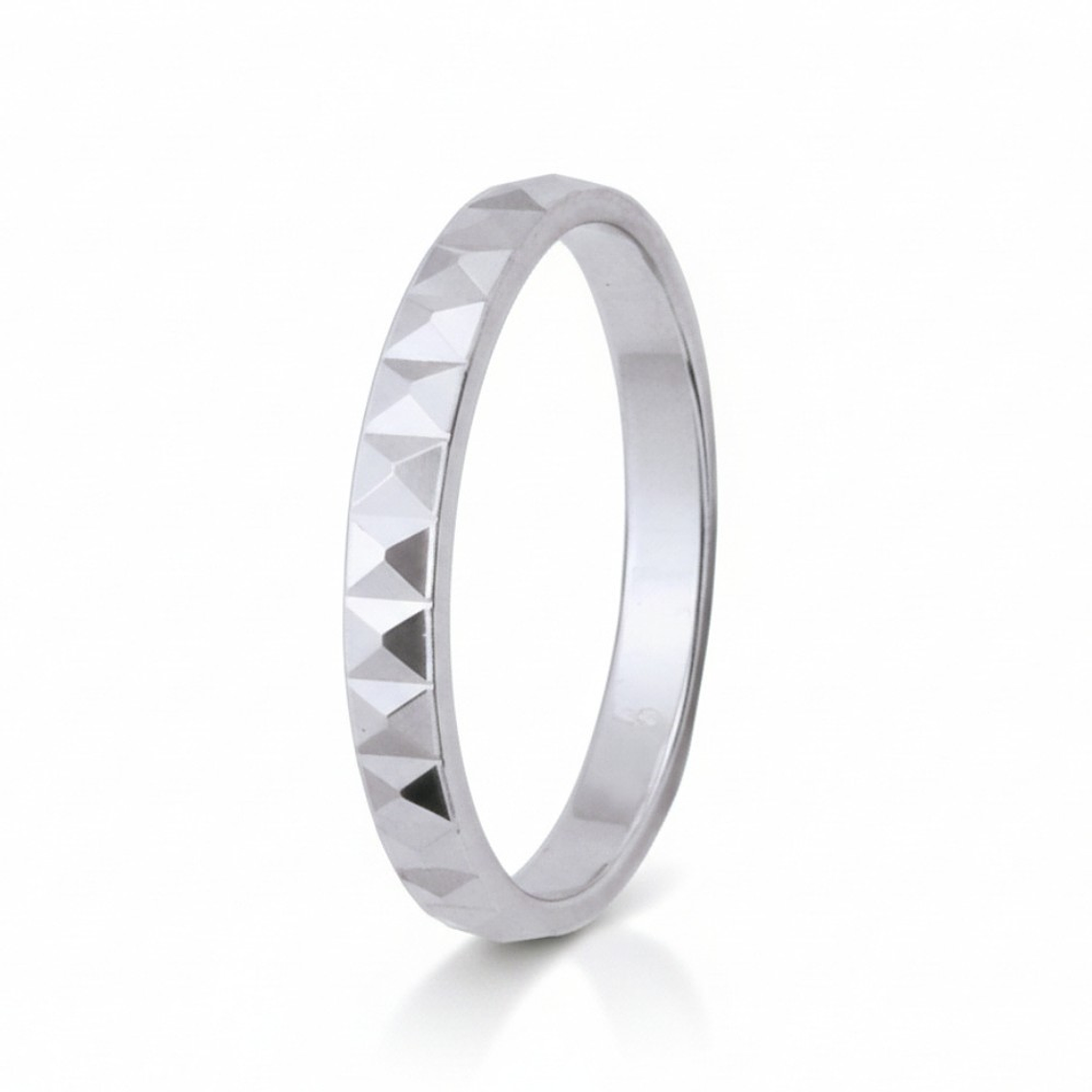 Alianza de oro blanco 18k cubic 1