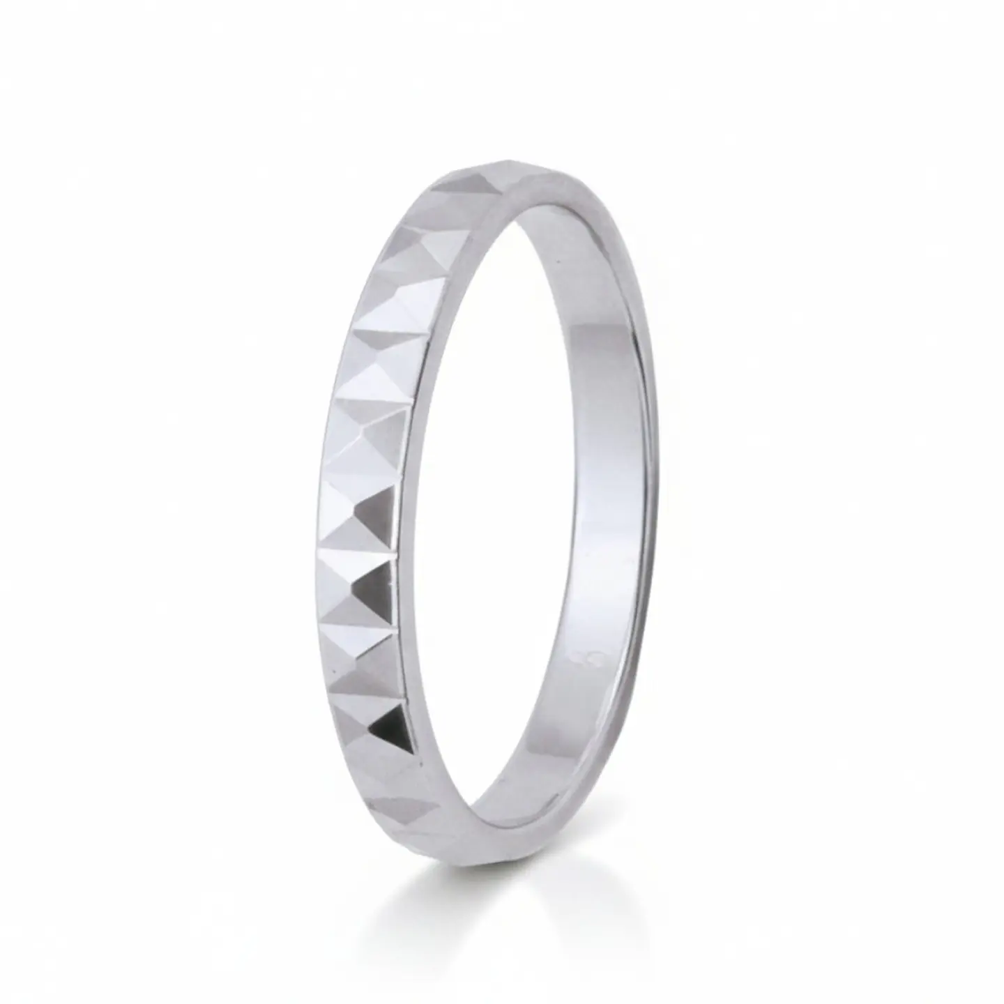 Alianza de oro blanco 18k cubic 1