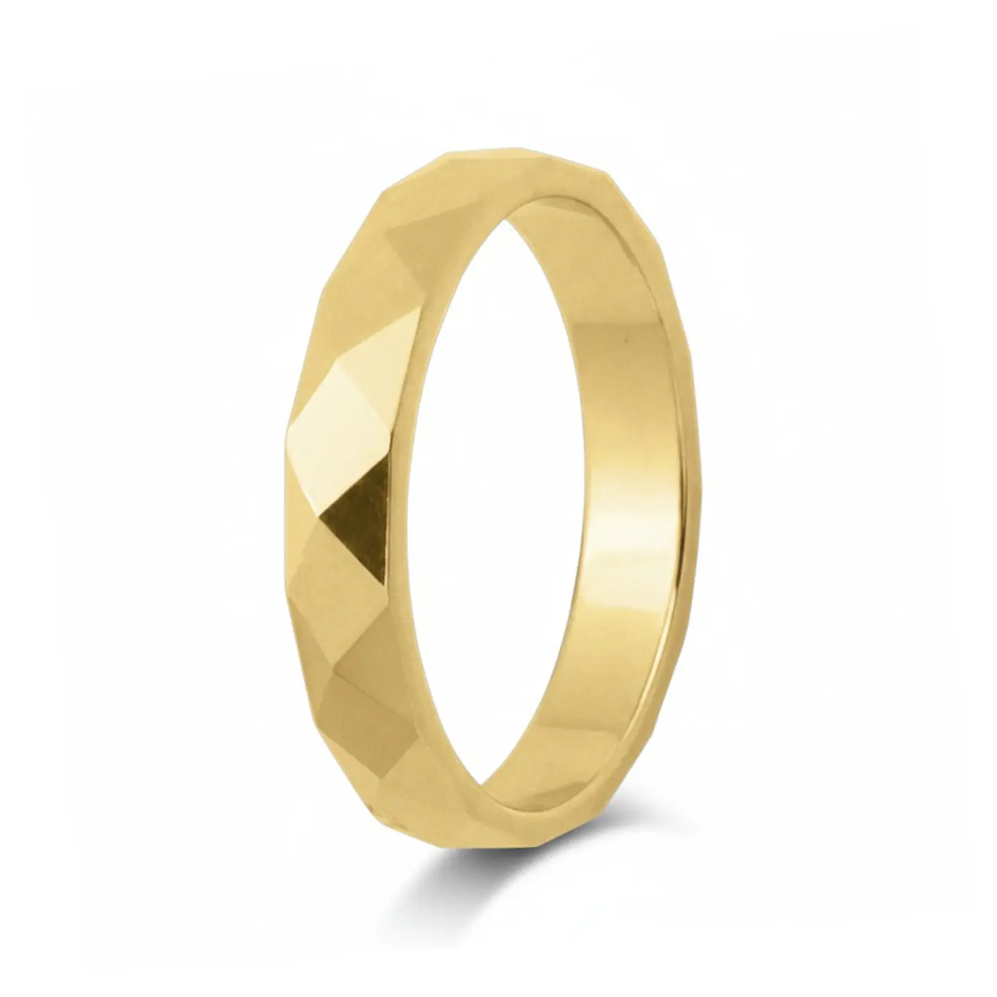 Alianza tallada de oro 18k 1