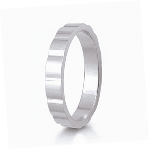 Alianza cubic oro blanco 18k