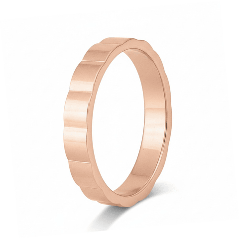 Alianza cubic 18k oro rosa