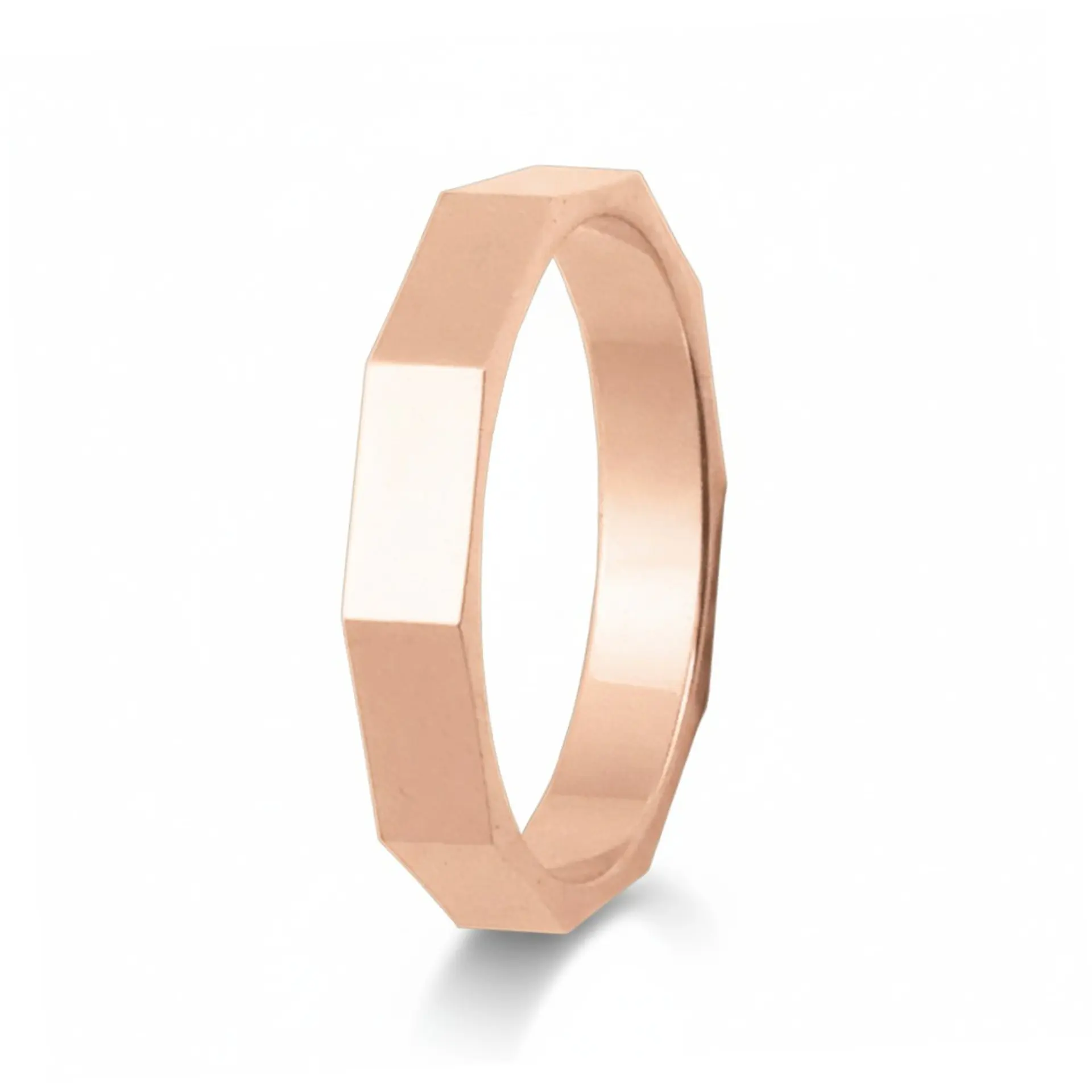 Alianza cubica oro rosa 18k 1