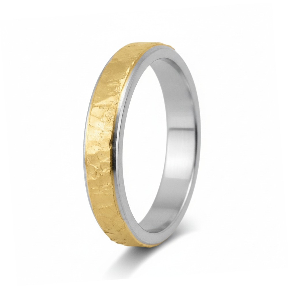 Alianza de oro bicolor 18k 1