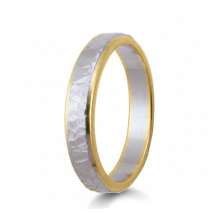 Alianza en oro bicolor 18k 1