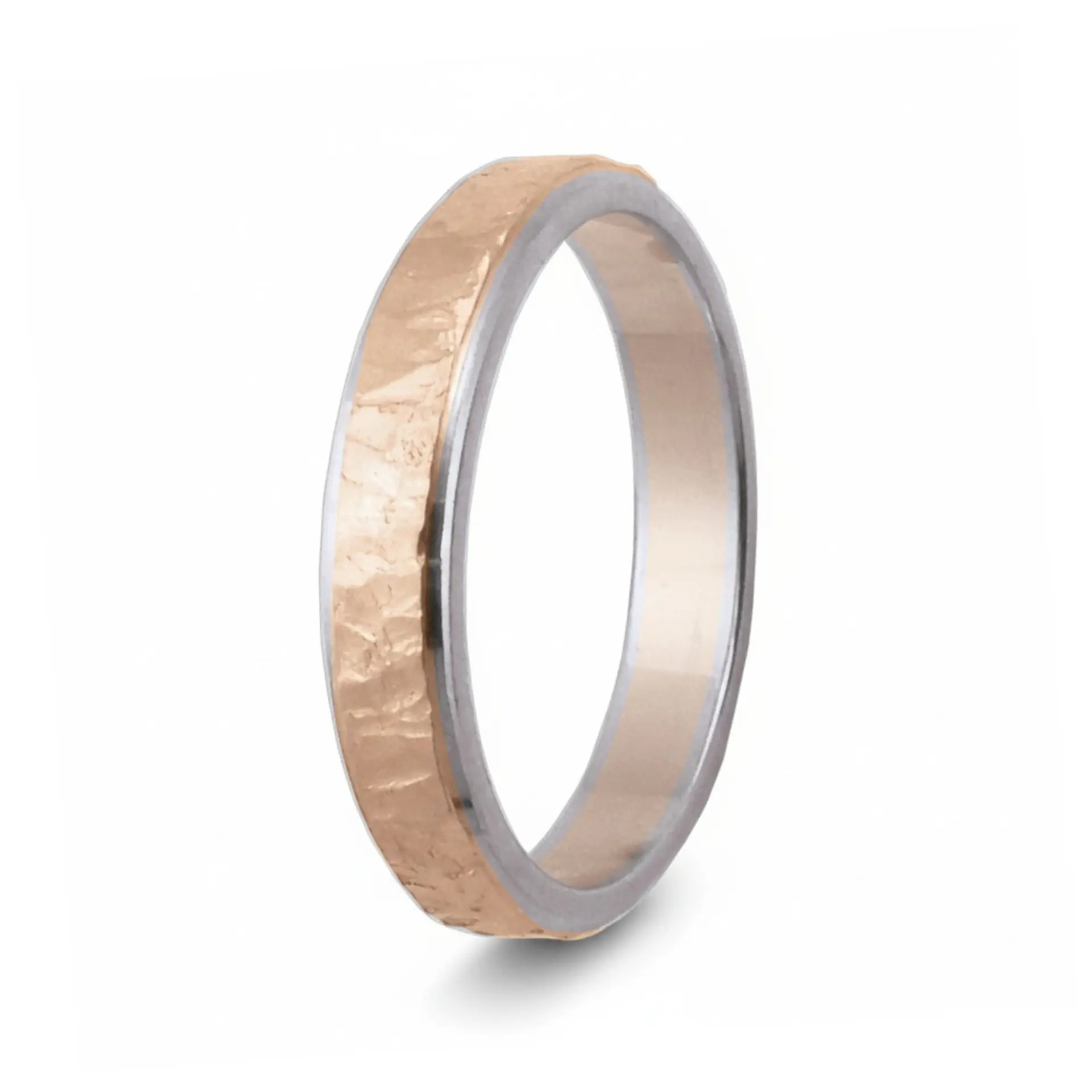 Alianza oro rosa 18k labrado 1