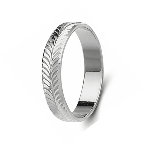 Alianza tallada en plata de ley 925