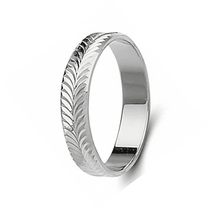 Alianza tallada en plata de ley 925