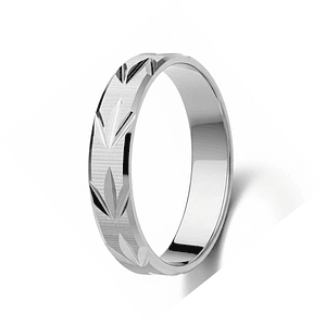 Alianza labrada en plata de ley 925