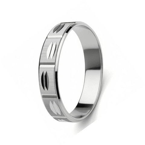 Alianza de plata con detalles