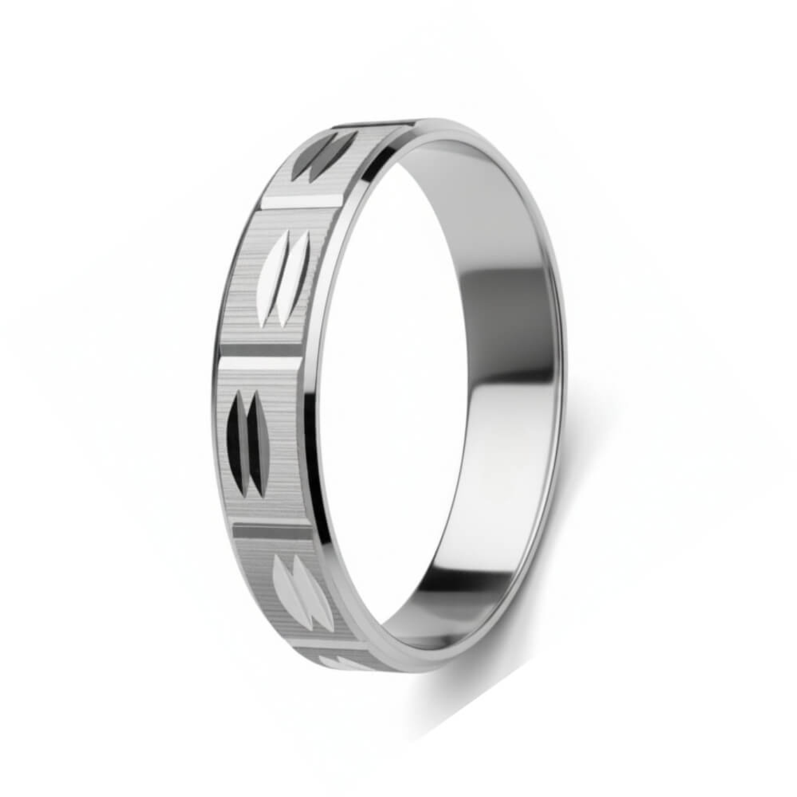 Alianza de plata con detalles 1