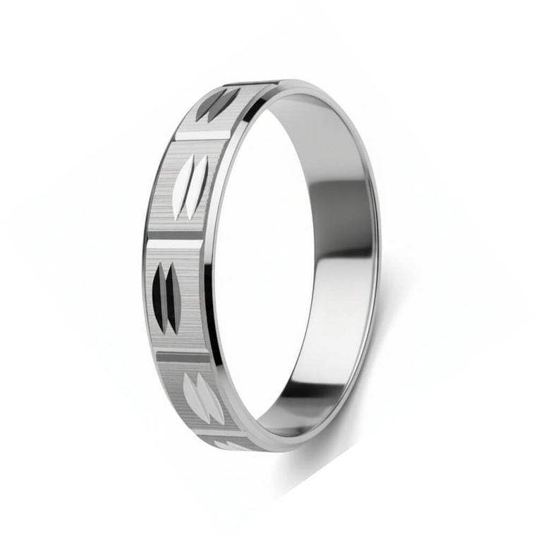 Alianza de plata con detalles 1