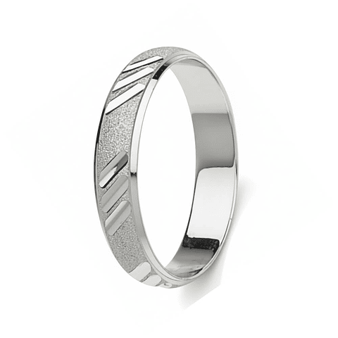 Alianza plata de ley 925 rayada