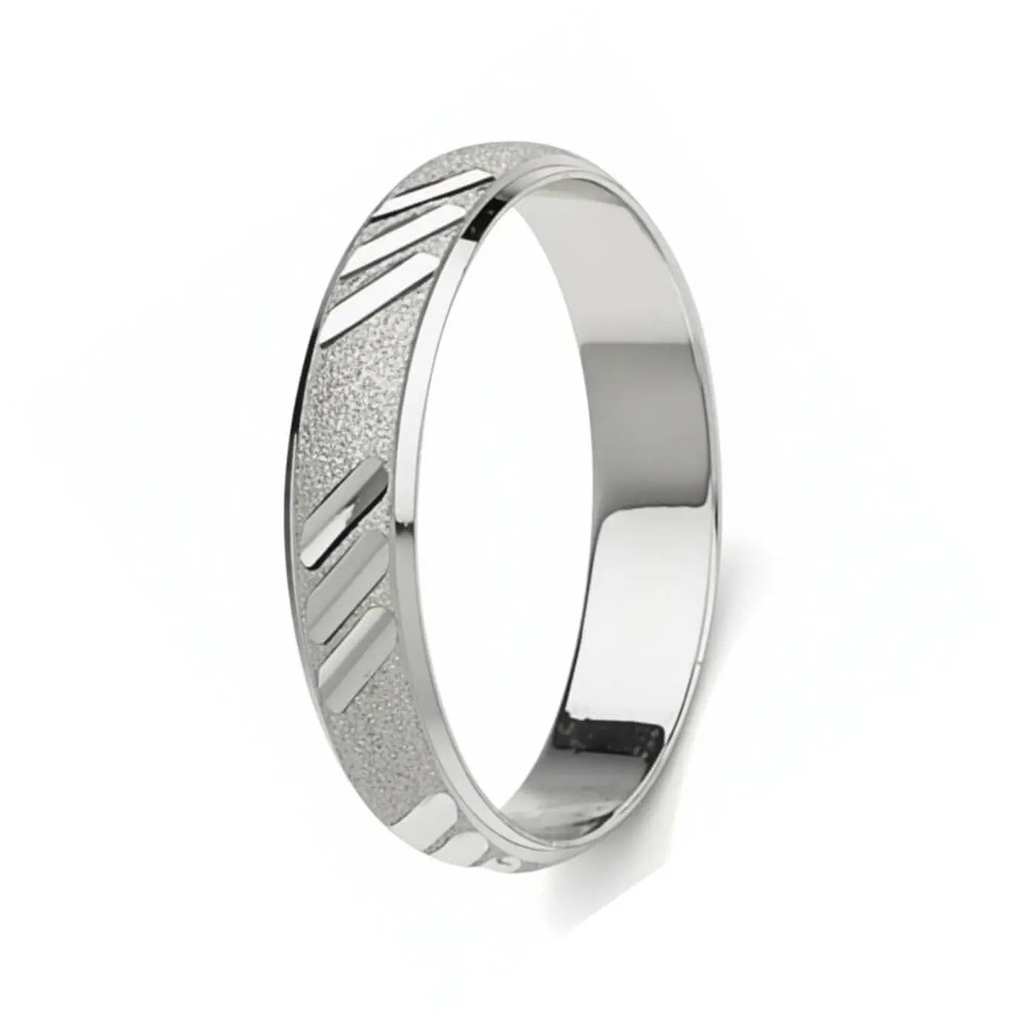 Alianza plata de ley 925 rayada 1