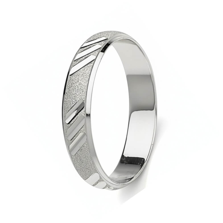 Alianza plata de ley 925 rayada 1