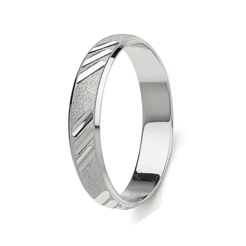 Alianza plata de ley 925 rayada 1