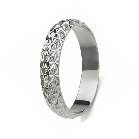 Alianza en plata de ley 925 con detalles 