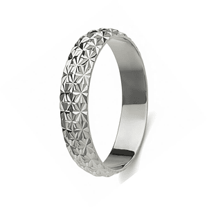 Alianza en plata de ley 925 con detalles 