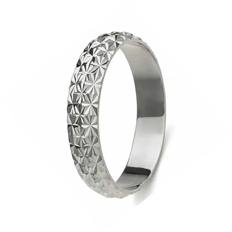 Alianza en plata de ley 925 con detalles  1