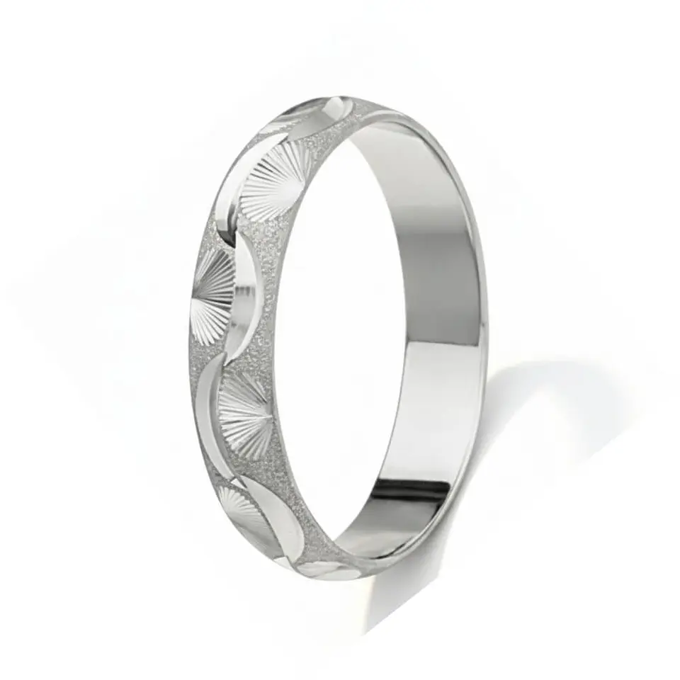 Alianza en plata de ley 925 con detalle de concha 1