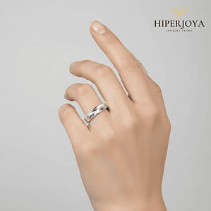 Alianza tallada en plata de ley 925