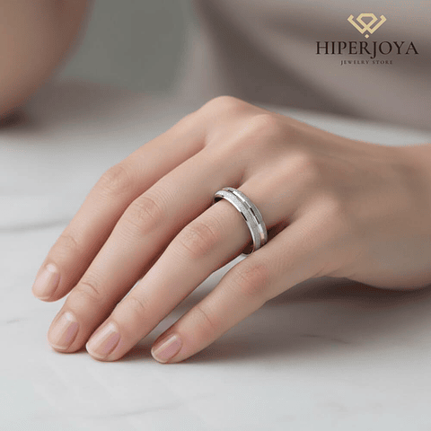 Alianza con diseño plata de ley 925