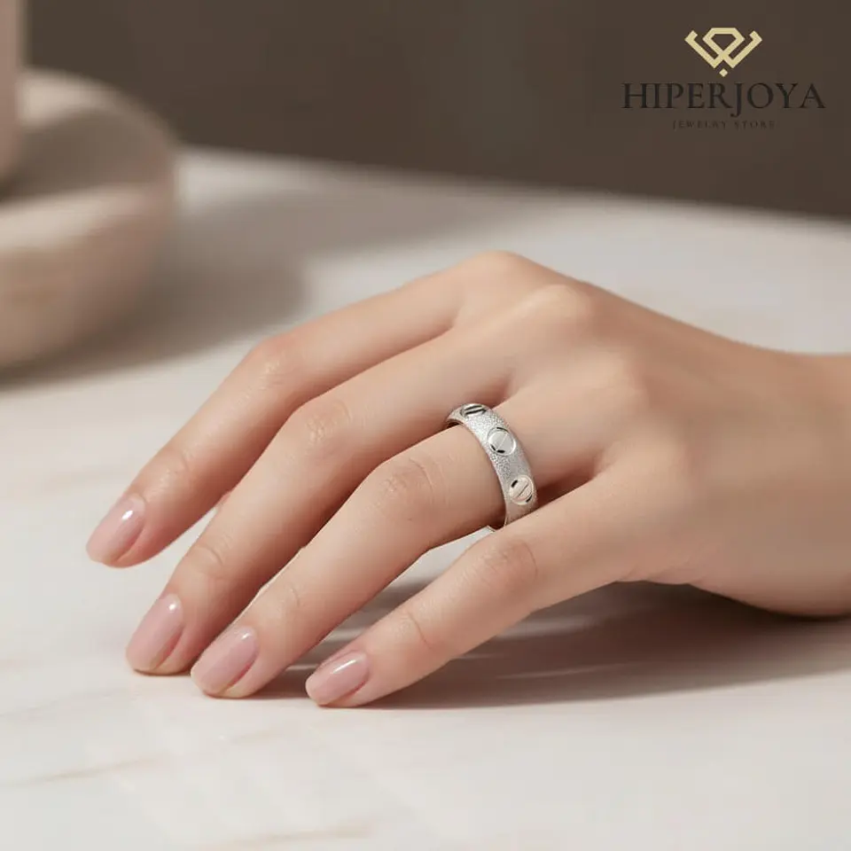 Alianza con dibujo plata de ley 925 2