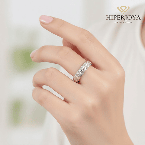 Alianza en plata de ley 925 con detalles 