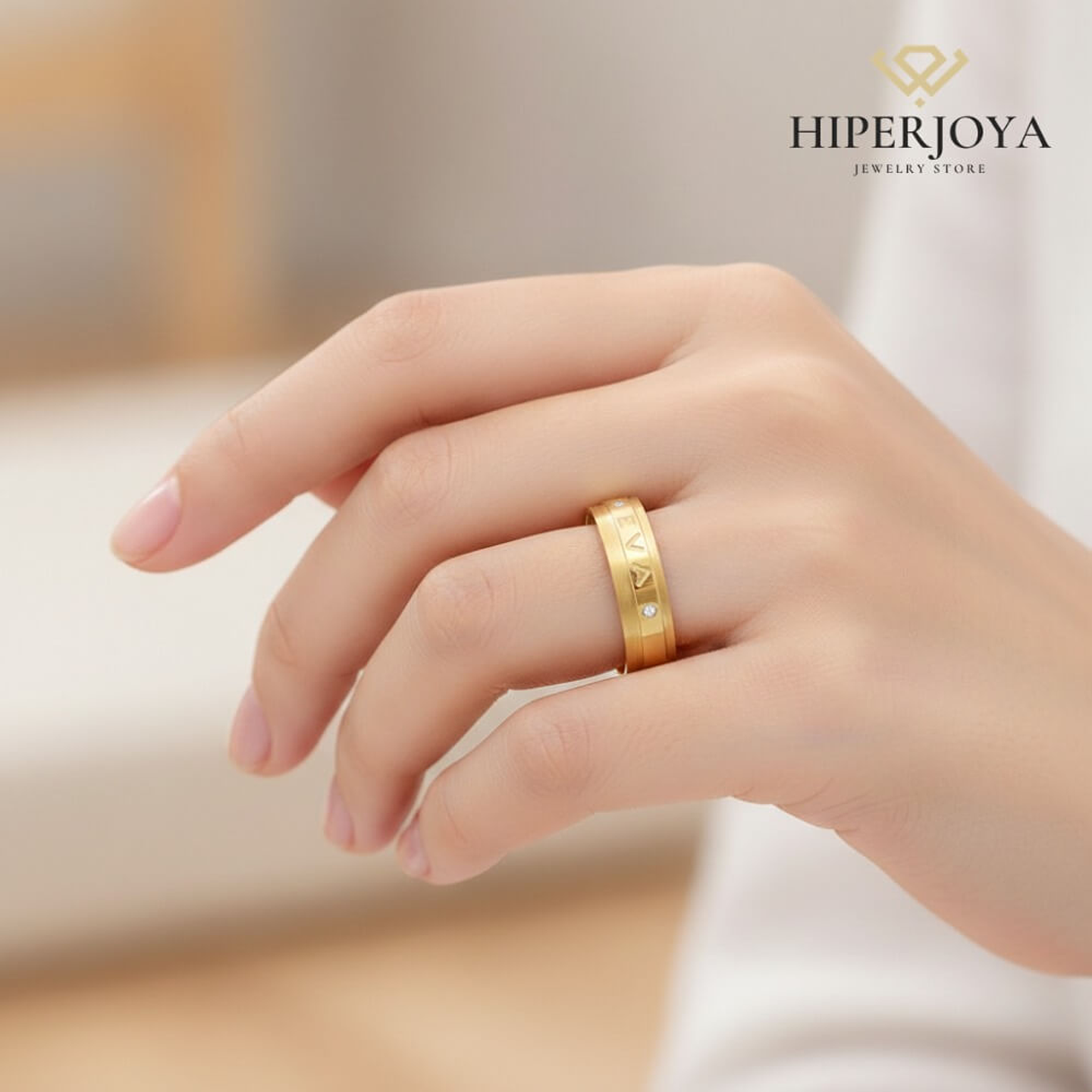 Alianza oro bicolor 18k nombre 29