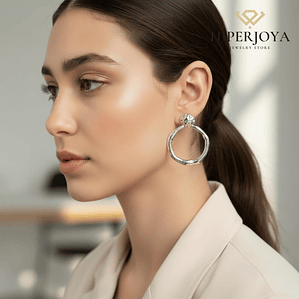 Pendientes aro de acero 