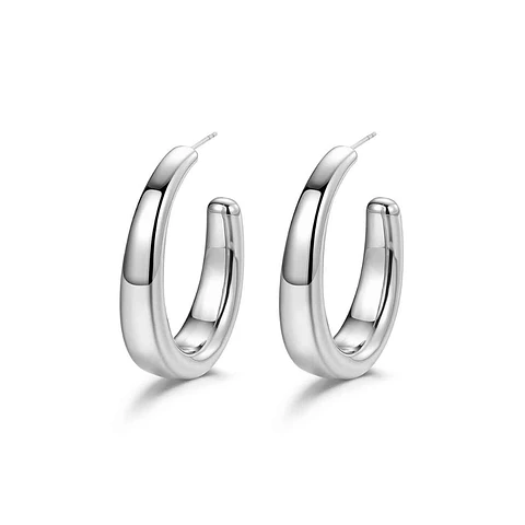 Pendientes de acero aros abiertos