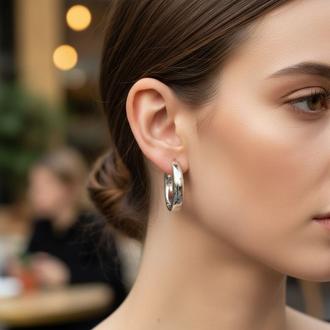 Pendientes de acero aros abiertos 2