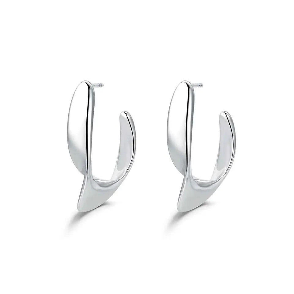 Pendiente en acero para mujer 2