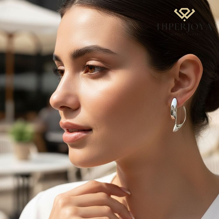 Pendiente en acero para mujer 1