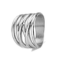 Anillo de acero hilos entrelazados - Miniatura 2