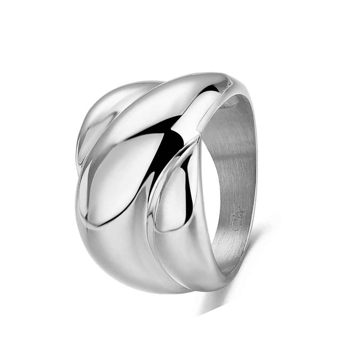 Anillo de acero entrelazado 1