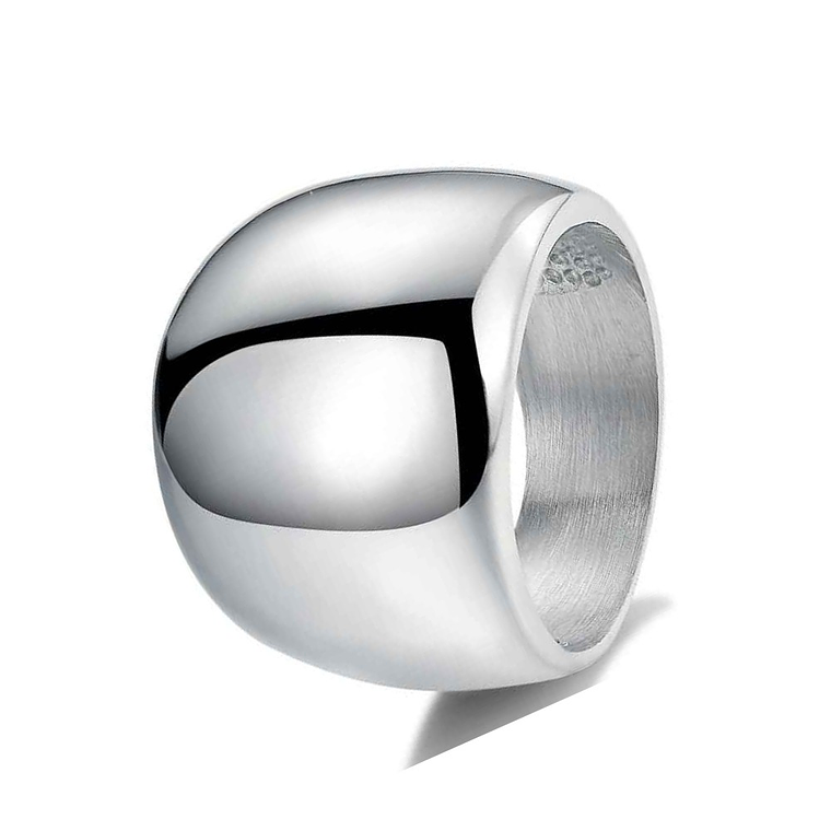 Anillo bombé de acero 1