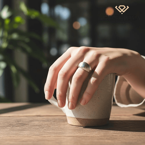 Anillo bombé de acero