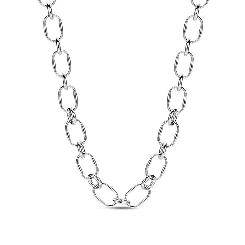 Collar de acero eslabones combinados