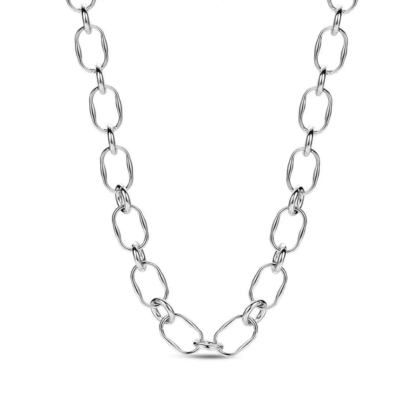 Collar de acero eslabones combinados 2