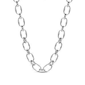 Collar de acero eslabones combinados