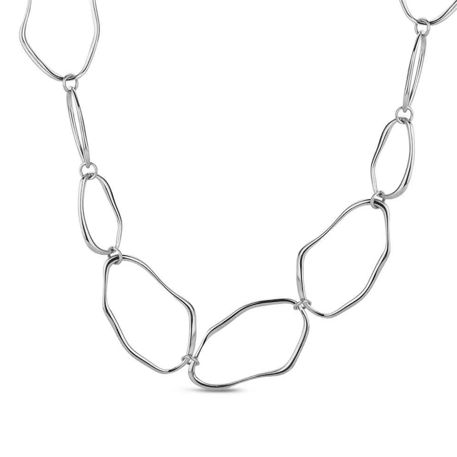 Collar de acero eslabones irregulares 2