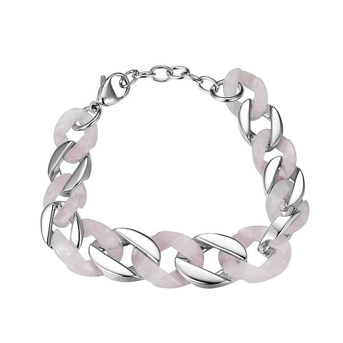 Pulsera de acero barbada en resina 