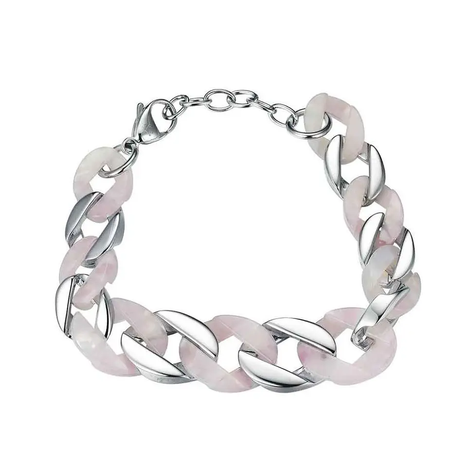 Pulsera de acero barbada en resina  2