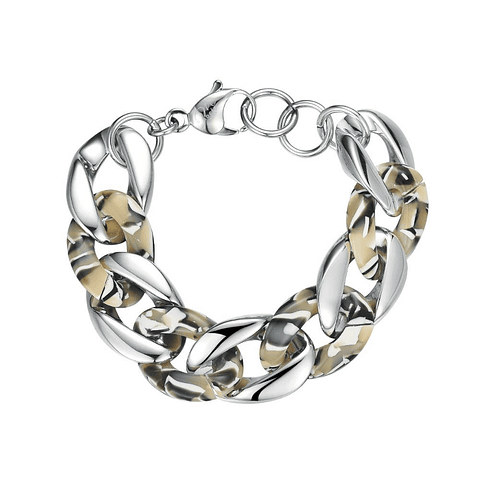 Pulsera de resina y acero barbada 